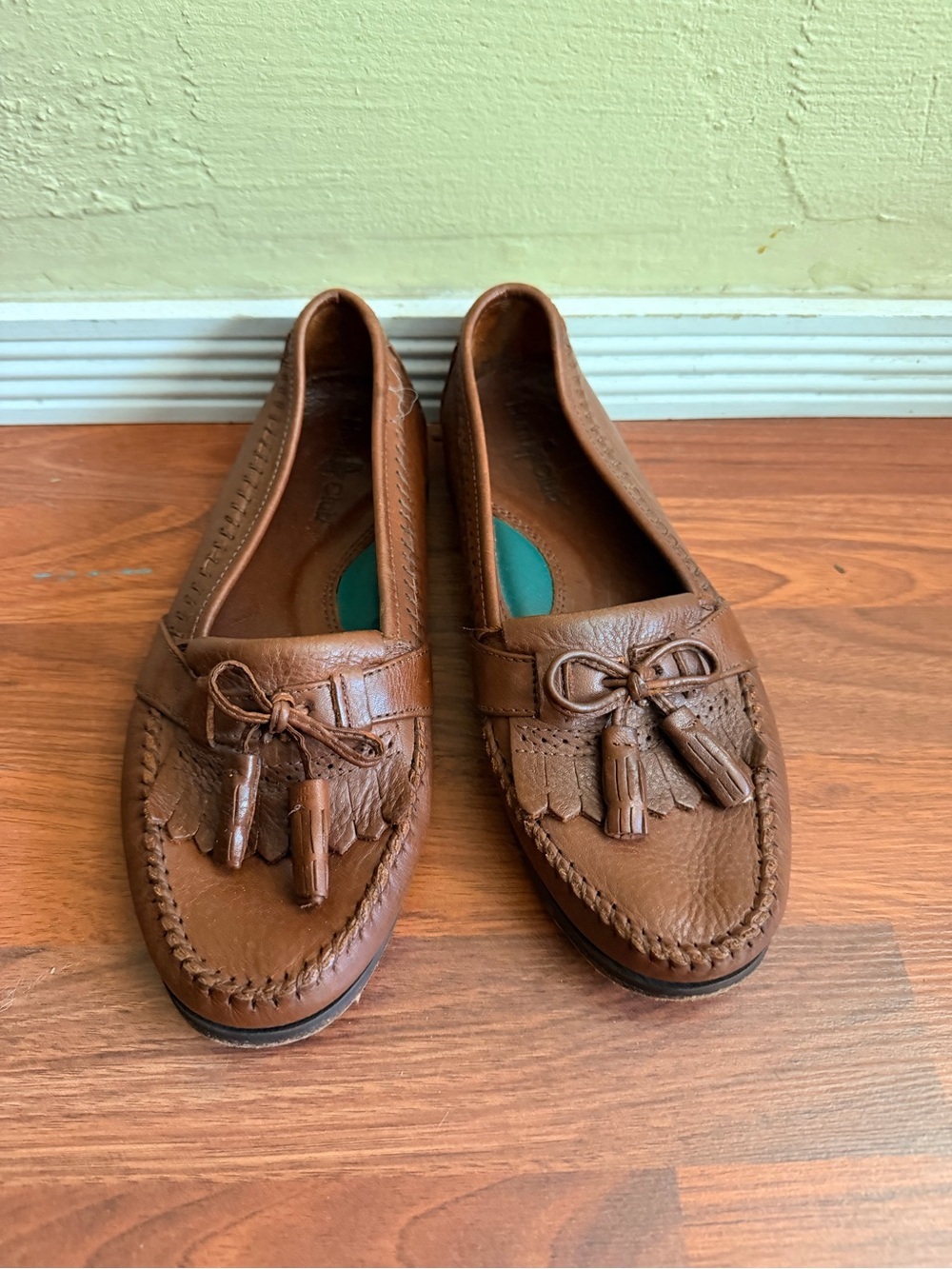 Hunt Club Brown Leather Tassel Loafers